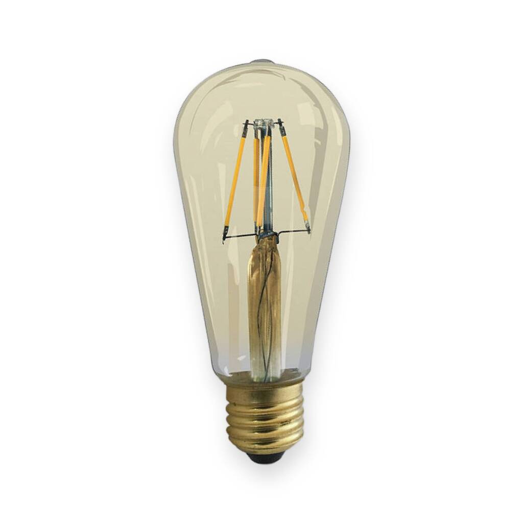 ACK 4W ST64 Uzun Flaman 2700K Sıcak Beyaz LED Rustik Ampul AB46-00420 - 1