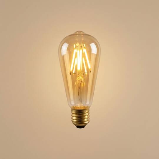ACK 4W ST64 Uzun Flaman 2700K Sıcak Beyaz LED Rustik Ampul AB46-00420 - 3