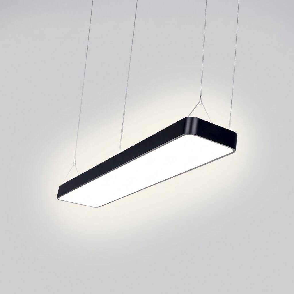 ACK 51W Geniş Çaplı Dekoratif Linear Sarkıt Armatür 15cmX120cm Dikdörtgen İnce Siyah Kasa AL02-10201 - 3