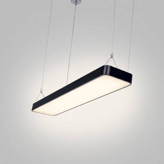 ACK 51W Geniş Çaplı Dekoratif Linear Sarkıt Armatür 20cmX120cm Dikdörtgen Geniş Siyah Kasa AL02-11201 - 3
