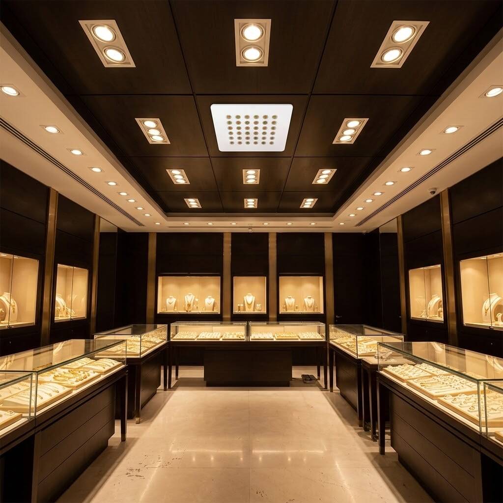 ACK 54W 3000K Günışığı 4210lm Profesyonel Kuyumcu / Mücevher Aydınlatma Armatürü (Kare (36 Led)) AJ02-03600 - 2