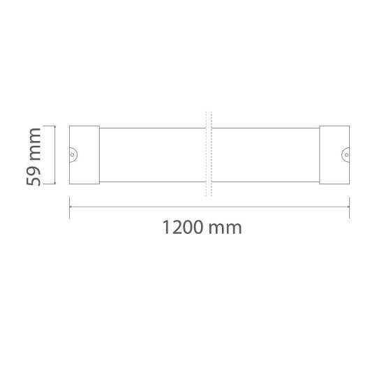 ACK 54W 3000K Günışığı 5850lm Satürn LED Bant Armatür AN29-01203 - 5