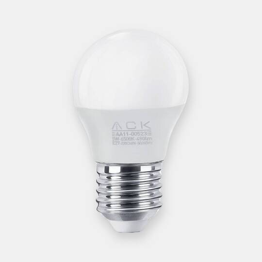 ACK 5W G45 Küre Tipi E14 6500K Beyaz 490 lm LED Ampul AA11-00513