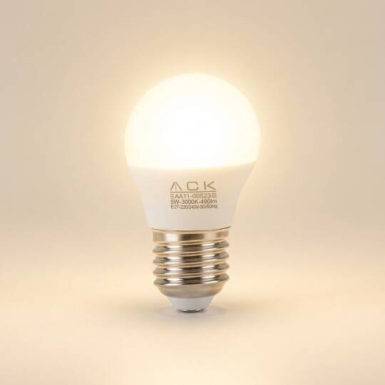 ACK 5W G45 Küre Tipi E14 3000K Günışığı 490 lm LED Ampul AA11-00510 - 3