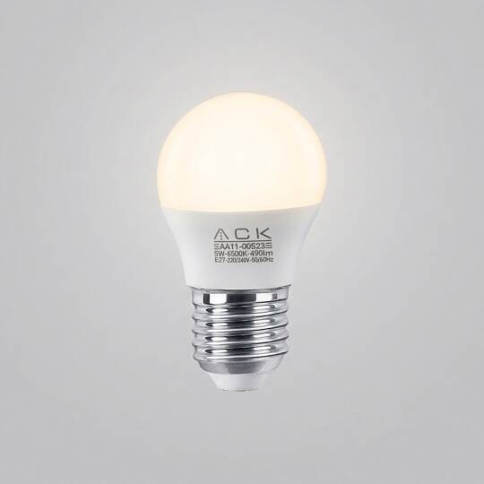 ACK 5W G45 Küre Tipi E14 4000K Ilık Beyaz 490 lm LED Ampul AA11-00511 - 3