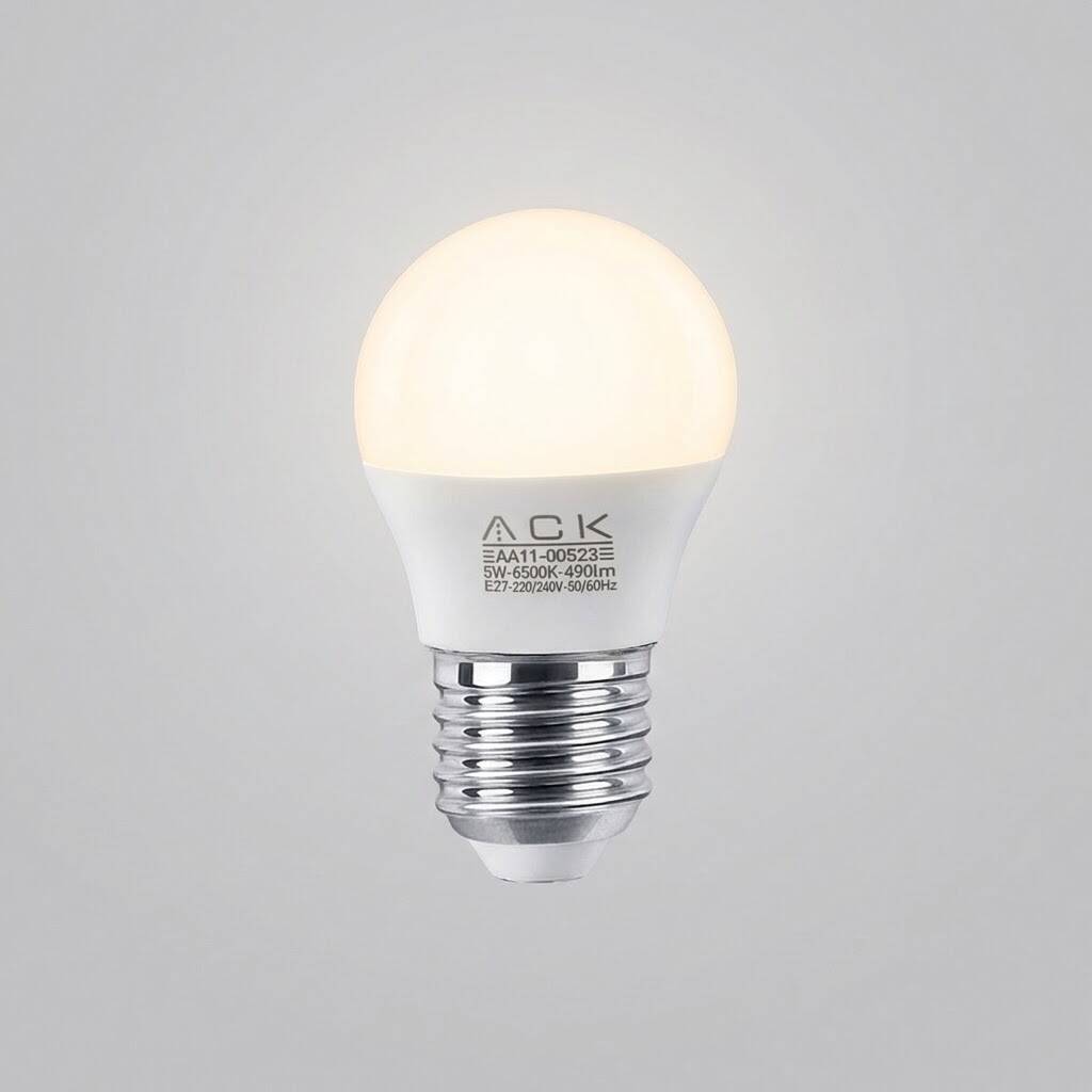 ACK 5W G45 Küre Tipi E14 4000K Ilık Beyaz 490 lm LED Ampul AA11-00511 - 3