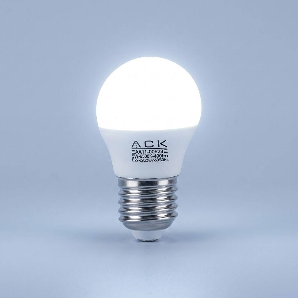 ACK 5W G45 Küre Tipi E27 6500K Beyaz 490 lm LED Ampul AA11-00523 - 3