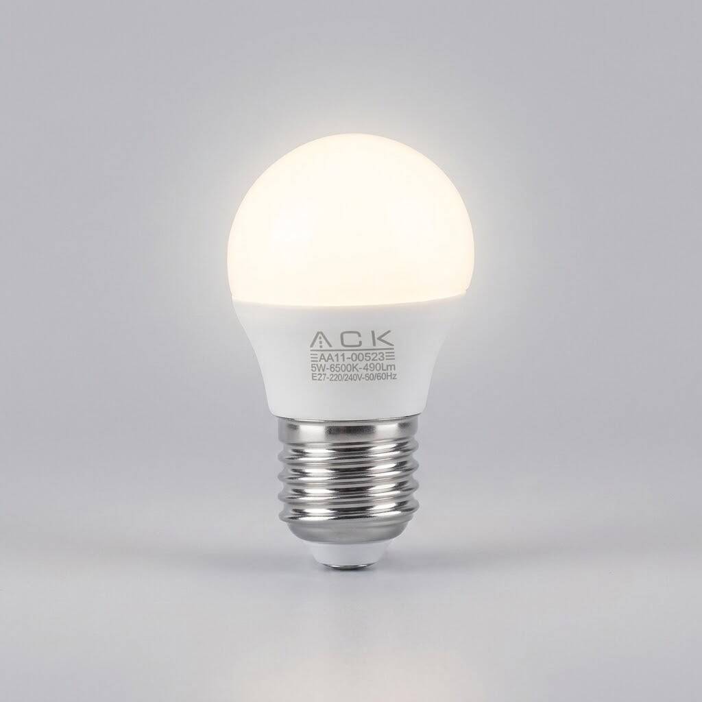 ACK 5W G45 Küre Tipi E27 4000K Ilık Beyaz 490 lm LED Ampul AA11-00521 - 3