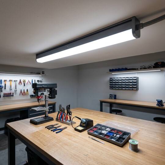 ACK 60W 1210mm 6500K Beyaz LED Bant Etanj Armatürü (Sensörlü ve Acil Durum Kitli) AT03-61630 - 2