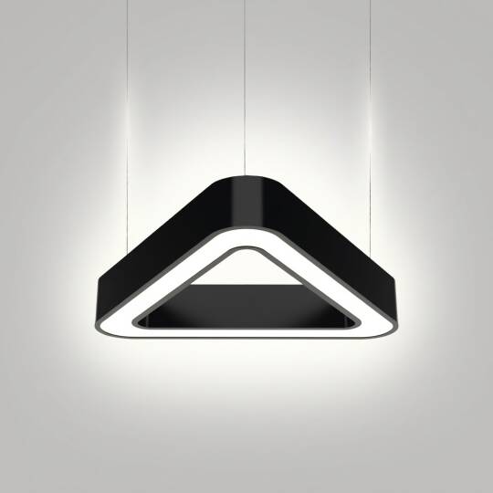 ACK 60W Geniş Çaplı Dekoratif Linear Sarkıt Armatür 60cmx60cm Üçgen Siyah Kasa AL02-04601 - 3