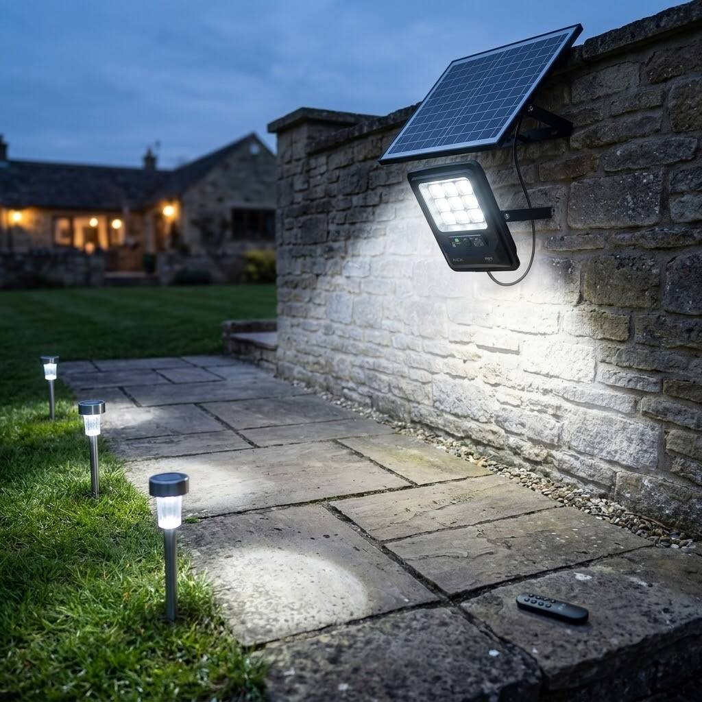 ACK 60W 6500K Beyaz Solar LED Sokak Armatürü (Siyah) AT42-06031 - 2