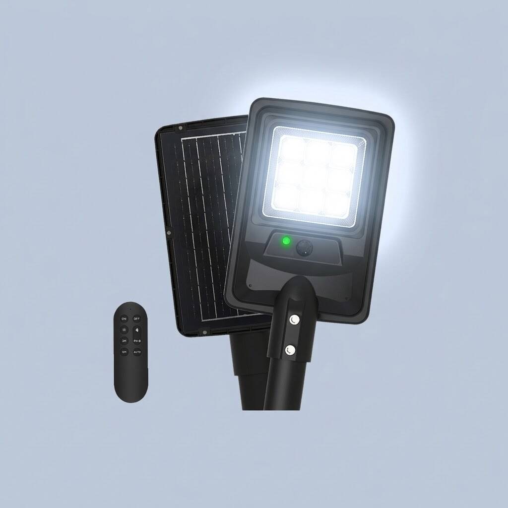 ACK 60W 6500K Beyaz Solar LED Sokak Armatürü (Siyah) AT42-06031 - 3