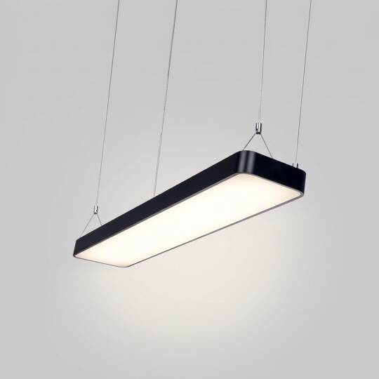 ACK 63W Geniş Çaplı Dekoratif Linear Sarkıt Armatür 20cmX150cm Dikdörtgen Geniş Siyah Kasa AL02-11501 - 3