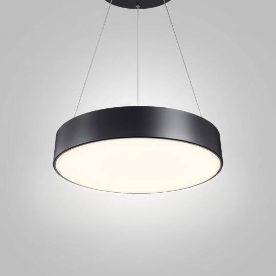 ACK 65W Geniş Çaplı Dekoratif Linear Sarkıt Armatür Ø60 cm Yuvarlak Dolu (Davul) Siyah Kasa AL02-08601 - 3