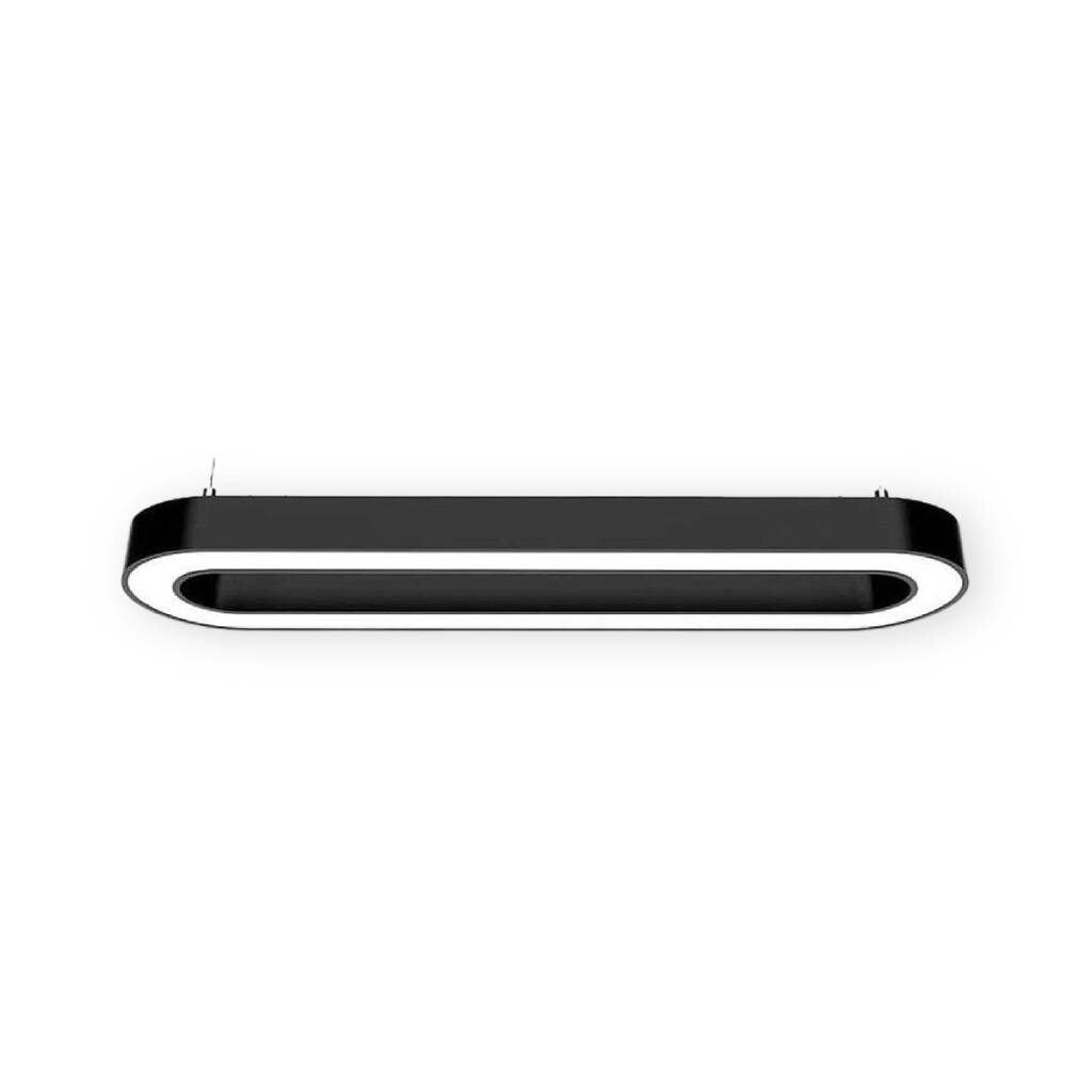 ACK 68W Geniş Çaplı Dekoratif Linear Sarkıt Armatür 100 cm Oval Uzun Siyah Kasa AL02-15101 - 1