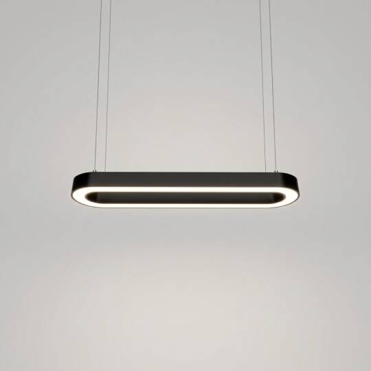 ACK 68W Geniş Çaplı Dekoratif Linear Sarkıt Armatür 100 cm Oval Uzun Siyah Kasa AL02-15101 - 3