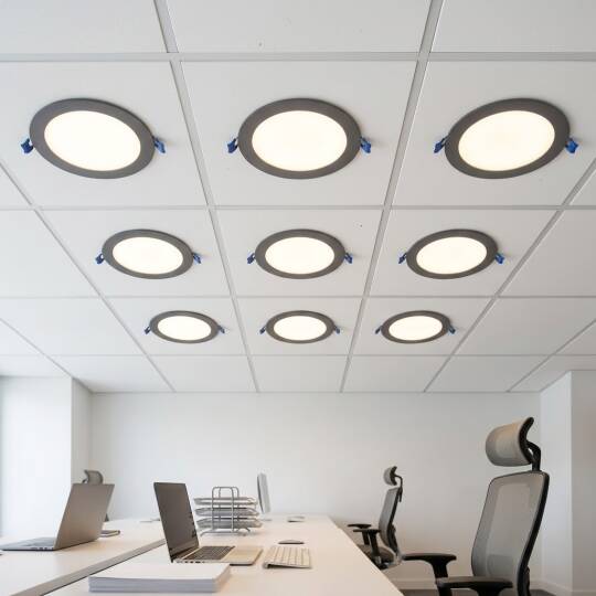 ACK 6W 3000K Günışığı 540lm Sıva Altı Yuvarlak Led Panel (Ø120 mm Siyah Kasa) AP01-00601 - 2