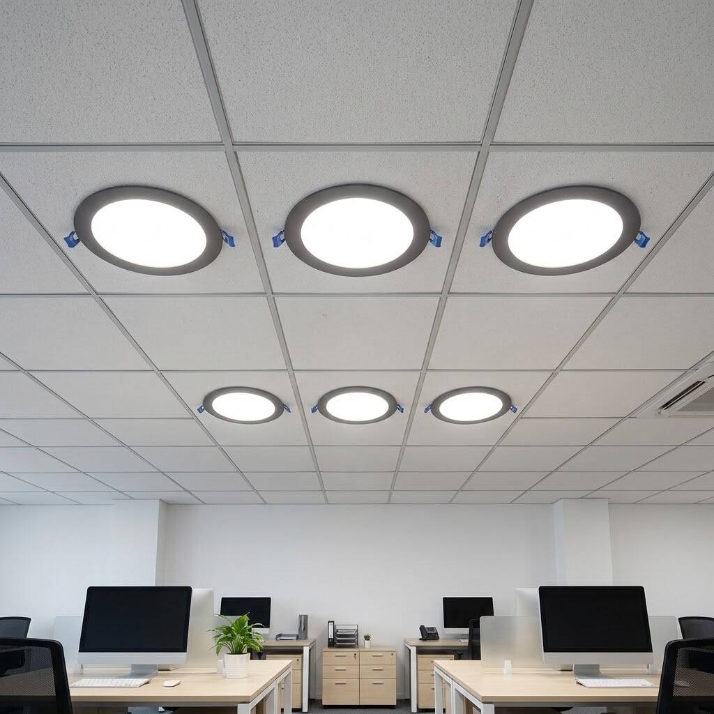ACK 6W 4000K Ilık Beyaz 540lm Sıva Altı Yuvarlak Led Panel (Ø120 mm Siyah Kasa) AP01-00611 - 2