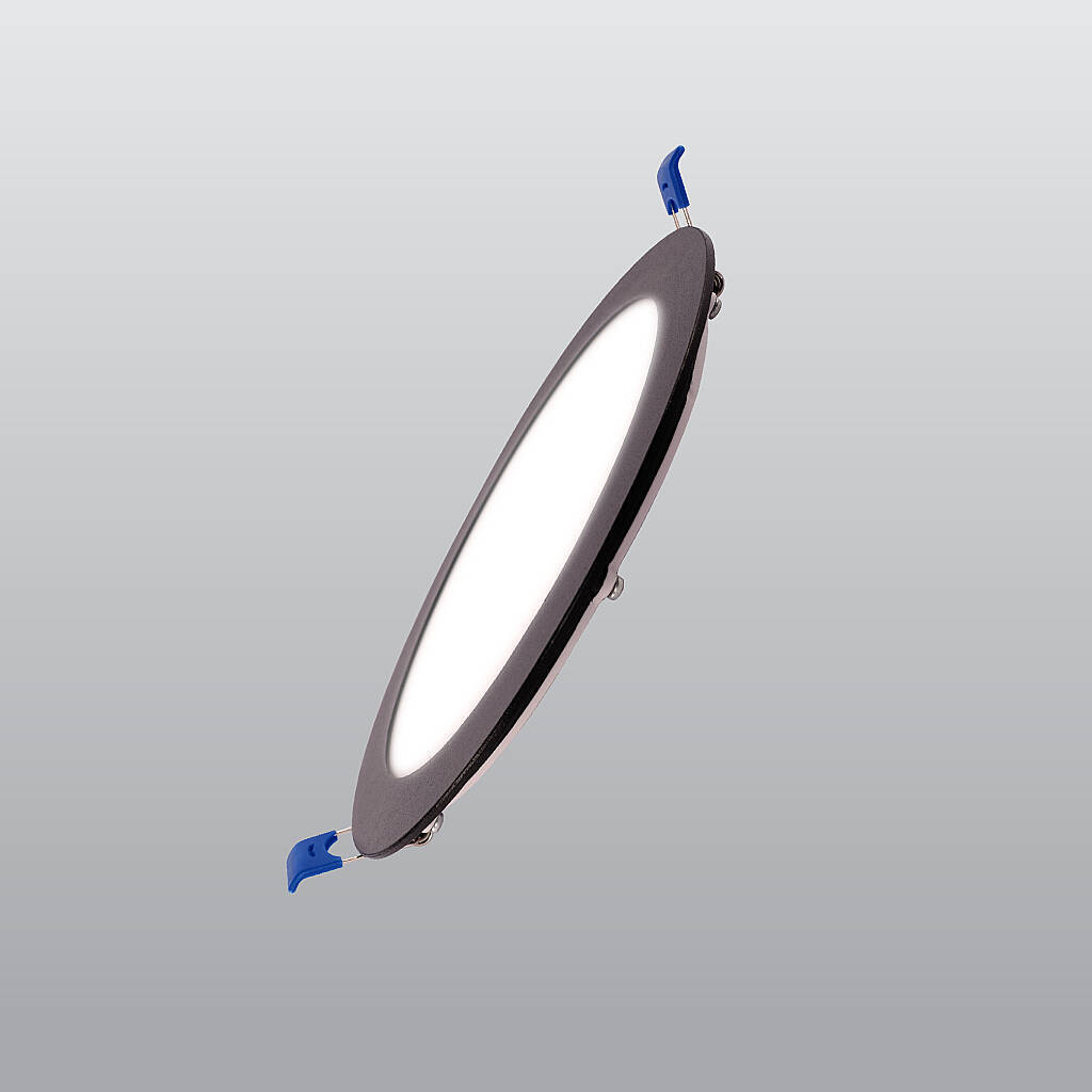 ACK 6W 6500K Beyaz 540lm Sıva Altı Yuvarlak Led Panel (Ø120 mm Siyah Kasa) AP01-00631 - 5