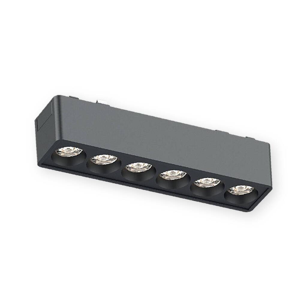 ACK 6W CCT (3 Renk) 48V Magnetik Ray Armatürü Çoklu Dot (Izgara) Siyah Kasa AD45-02191 - 1