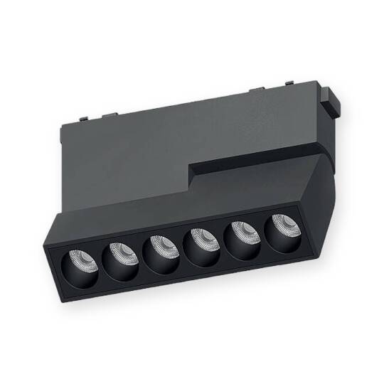 ACK 6W CCT (3 Renk) 48V Magnetik Ray Armatürü Hareketli Açılı Dot (Izgara) Siyah Kasa AD45-04191