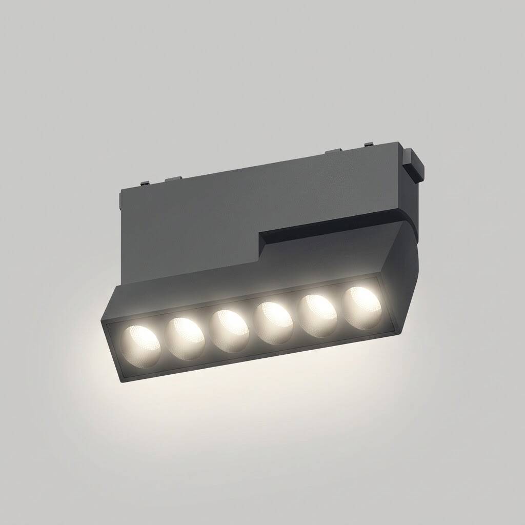 ACK 6W CCT (3 Renk) 48V Magnetik Ray Armatürü Hareketli Açılı Dot (Izgara) Siyah Kasa AD45-04191 - 3