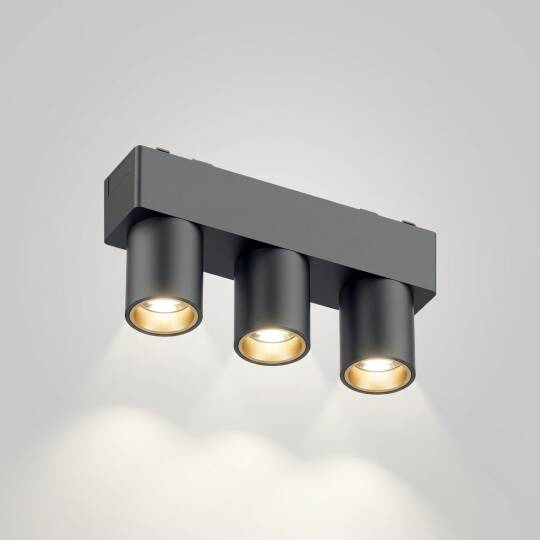 ACK 6W CCT (3 Renk) 48V Magnetik Ray Armatürü Üçlü Mini Silindir Spot Siyah Kasa AD45-05591 - 3