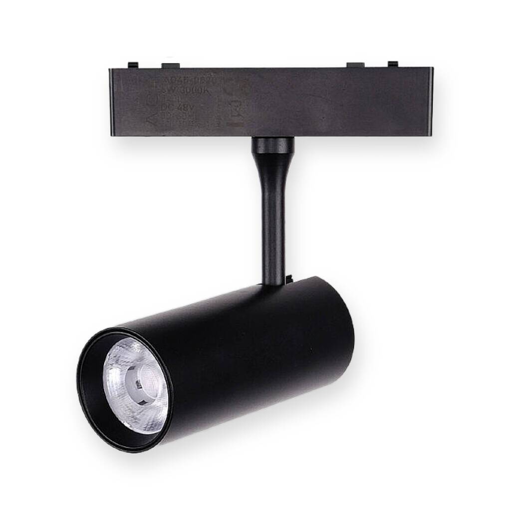 ACK 6W CCT (3 Renk) 48V Magnetik Ray Armatürü Yönlendirilebilir Silindir Spot Siyah Kasa AD45-05291 - 1