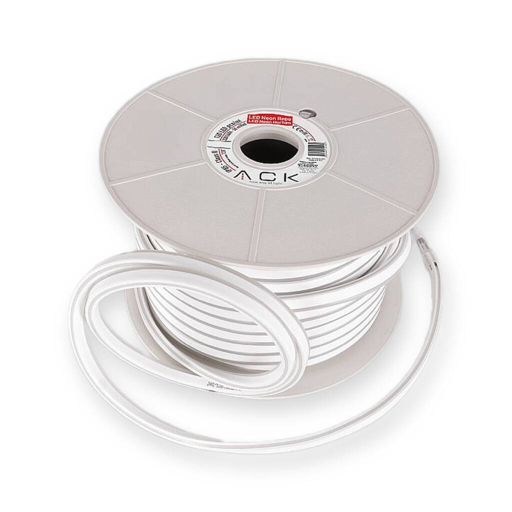 ACK 7,5W/mt 4000K Ilık Beyaz 660 lm/mt 220V Klasik LED Neon Hortum (50mt Rulo) AS03-00501 - 1
