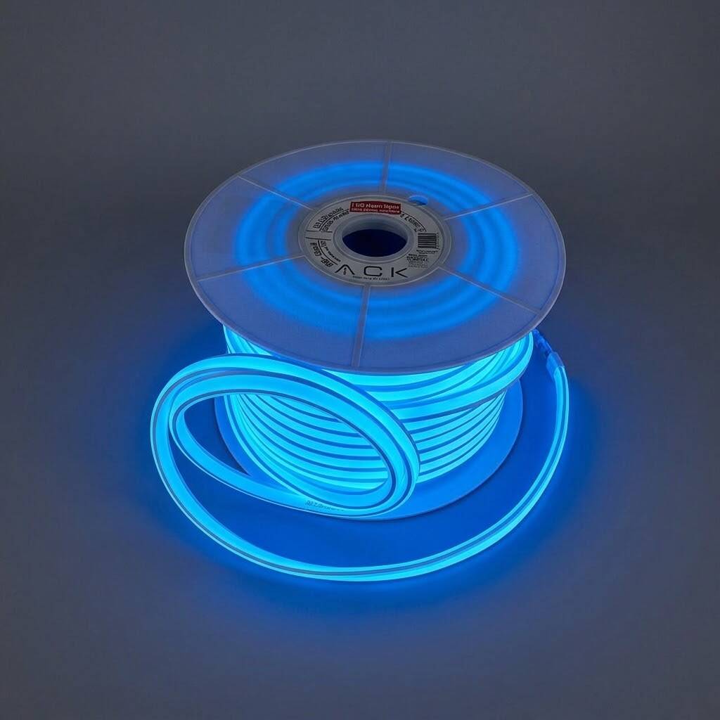 ACK 7,5W/mt Mavi 660 lm/mt 220V Klasik LED Neon Hortum (50mt Rulo) AS03-00506 - 3