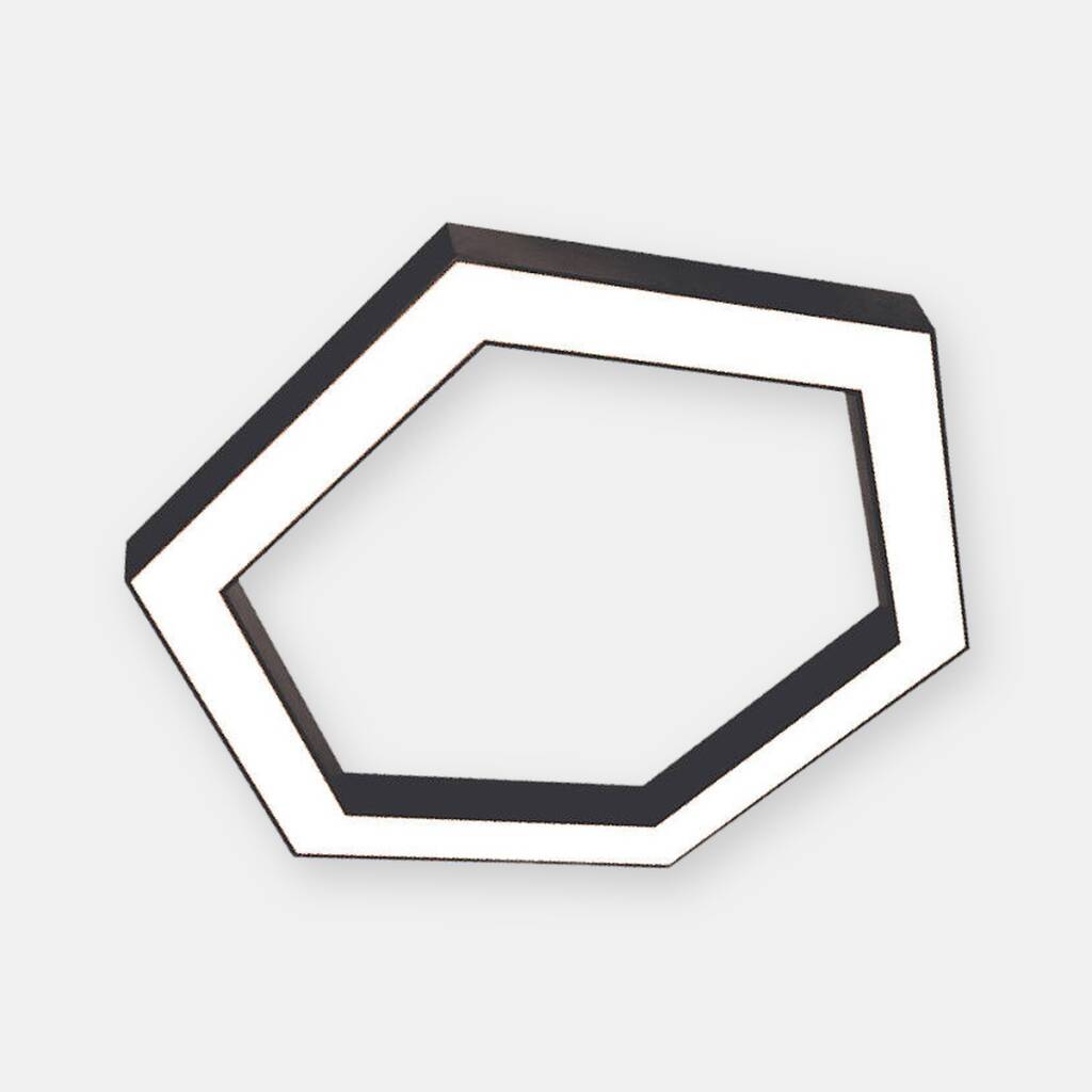 ACK 76W Geniş Çaplı Dekoratif Linear Sarkıt Armatür Ø80 cm Altıgen (Hexagon) Siyah Kasa AL02-16801 - 1
