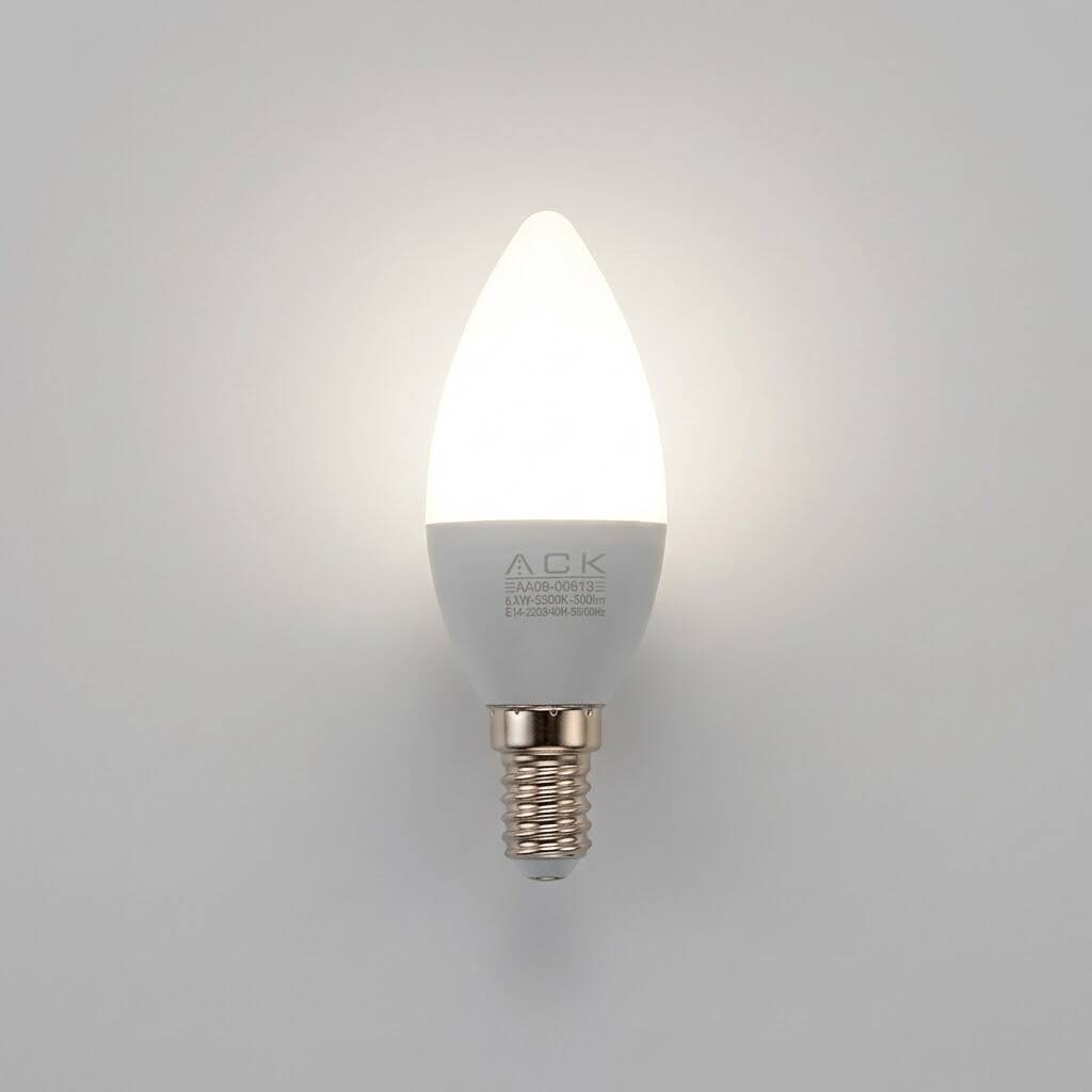 ACK 7W C37 Mum Tipi E14 4000K Ilık Beyaz 630 lm LED Ampul AA09-00711 - 3