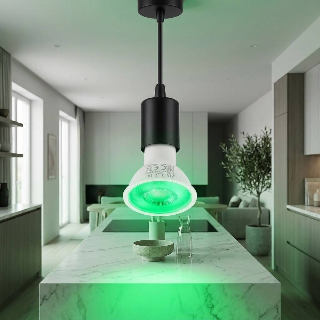 ACK 7W GU10 Lensli GU10 Yeşil - LED Ampul AA24-01755 - 2