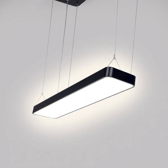 ACK 84W Geniş Çaplı Dekoratif Linear Sarkıt Armatür 15cmX200cm Dikdörtgen İnce Siyah Kasa AL02-10503 - 3