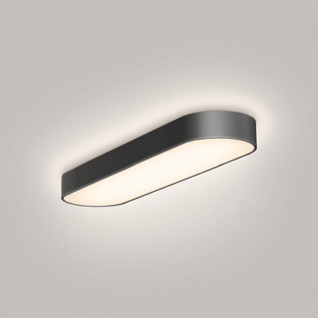 ACK 84W Geniş Çaplı Dekoratif Linear Sarkıt Armatür 30cmx100cm Dikdörtgen Siyah Kasa AL02-82801 - 3