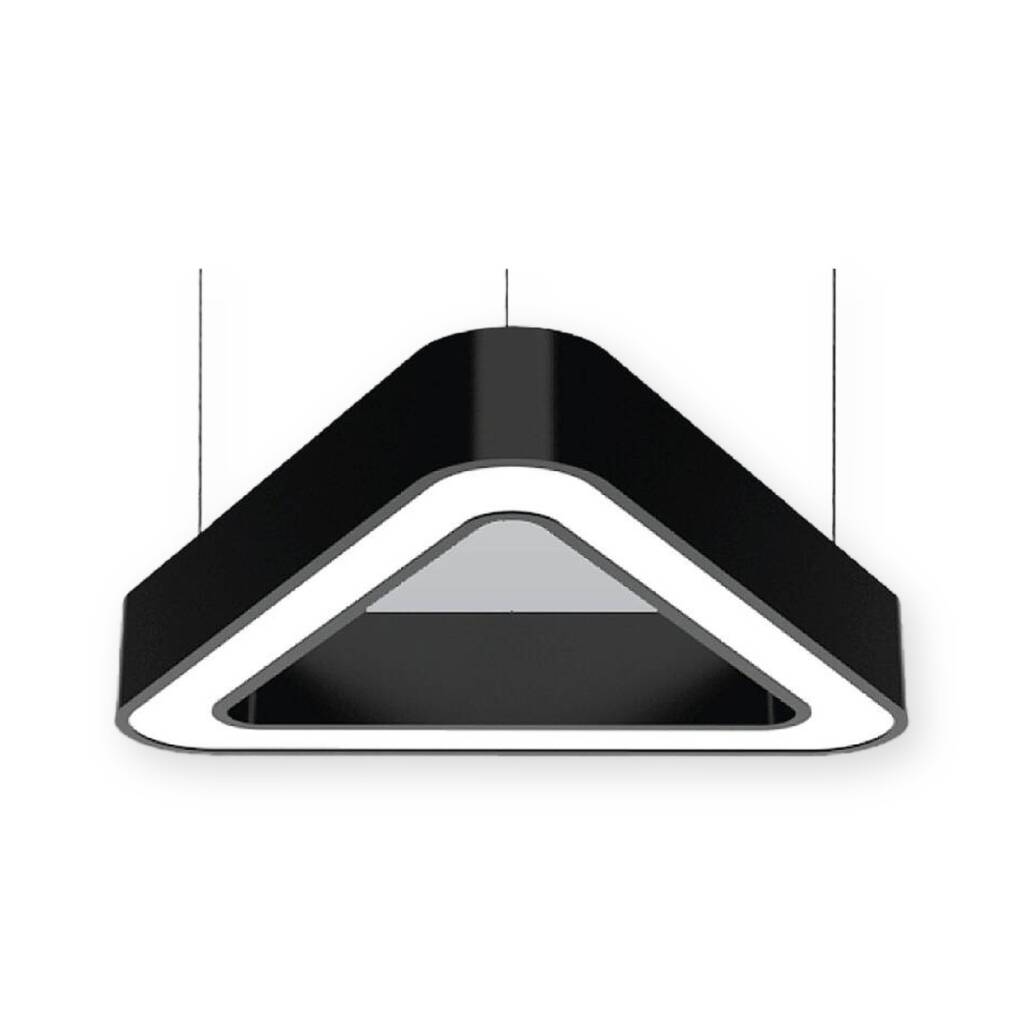 ACK 85W Geniş Çaplı Dekoratif Linear Sarkıt Armatür 80cmx80cm Üçgen Siyah Kasa AL02-04801 - 1