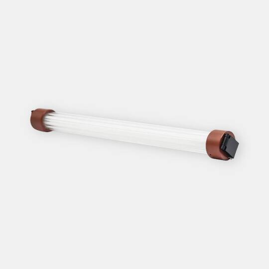 ACK 8W CCT (3 Renk) 48V Loomis Kemerli Sistem Armatürü Yatay Tüp (Boru) Sarkıt (Koyu Kırmızı (Dark Red) + PMMA) AD55-06197