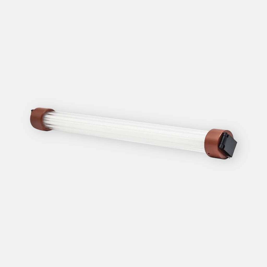 ACK 8W CCT (3 Renk) 48V Loomis Kemerli Sistem Armatürü Yatay Tüp (Boru) Sarkıt (Koyu Kırmızı (Dark Red) + PMMA) AD55-06197 - 1