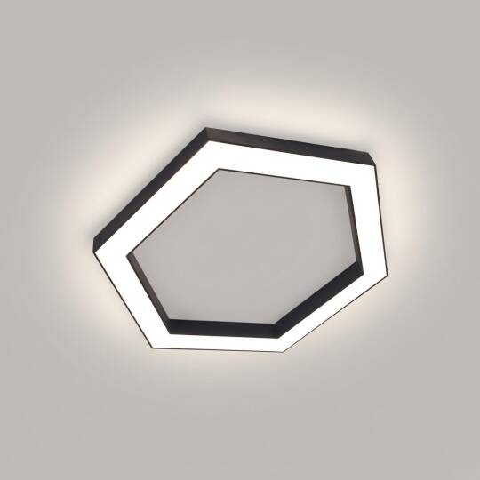 ACK 95W Geniş Çaplı Dekoratif Linear Sarkıt Armatür Ø100 cm Altıgen (Hexagon) Siyah Kasa AL02-16101 - 3