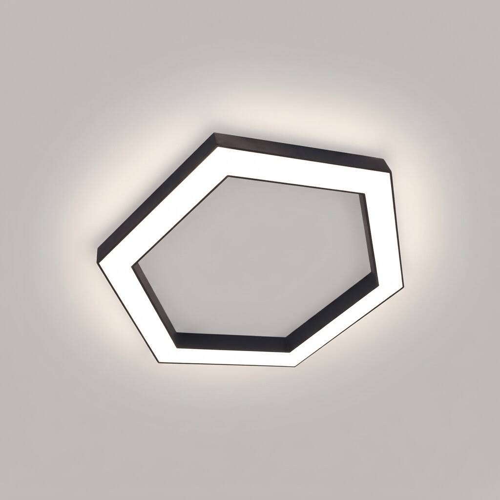 ACK 95W Geniş Çaplı Dekoratif Linear Sarkıt Armatür Ø100 cm Altıgen (Hexagon) Siyah Kasa AL02-16101 - 3