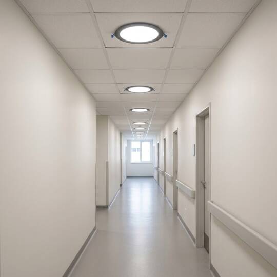 ACK 9W 4000K Ilık Beyaz 810lm Sıva Altı Yuvarlak Led Panel (Ø145 mm Siyah Kasa) AP01-00911 - 2