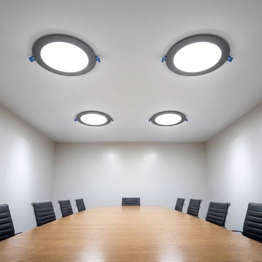 ACK 9W 6500K Beyaz 810lm Sıva Altı Yuvarlak Led Panel (Ø145 mm Siyah Kasa) AP01-00931 - 2