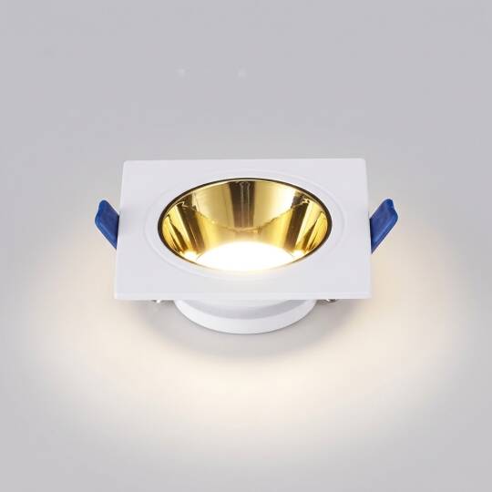 ACK Alüminyum Boş Spot Kasası / Armatürü Kare (Beyaz-Gold) AH03-08020 - 3