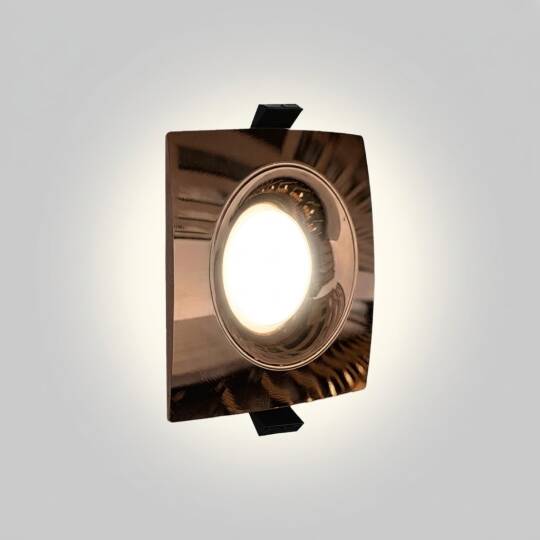 ACK Alüminyum Boş Spot Kasası / Armatürü Kare (Geniş Çerçeve) (Bakır (Copper)) AH03-04136 - 3