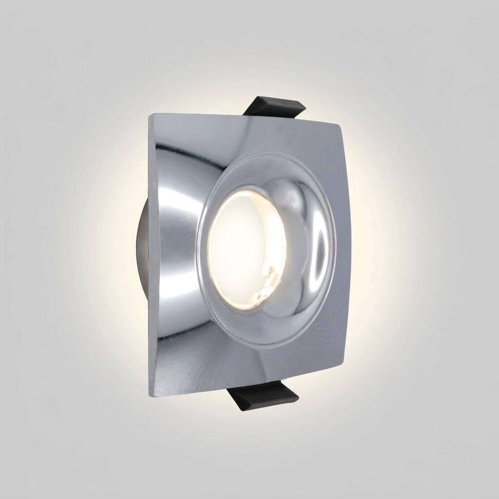 ACK Alüminyum Boş Spot Kasası / Armatürü Kare (Geniş Çerçeve) (Krom (Chrome)) AH03-04135 - 3