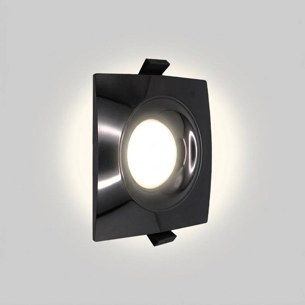 ACK Alüminyum Boş Spot Kasası / Armatürü Kare (Geniş Çerçeve) (Parlak Siyah (P.Black)) AH03-04138 - 3