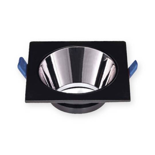 ACK Alüminyum Boş Spot Kasası / Armatürü Kare (Siyah-Platin) AH03-08031