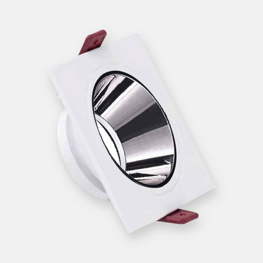ACK Alüminyum Boş Spot Kasası / Armatürü Kare (Tekli) (Beyaz-Platin Silver) AH03-07030 - 1