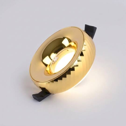 ACK Alüminyum Boş Spot Kasası / Armatürü Yuvarlak (Altın-Altın (Gold)) AH03-04127 - 3