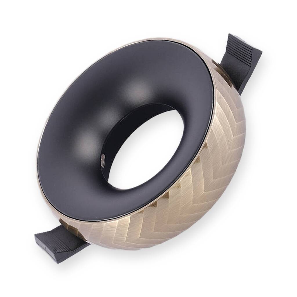 ACK Alüminyum Boş Spot Kasası / Armatürü Yuvarlak (Bronz-Siyah) AH03-04122 - 1